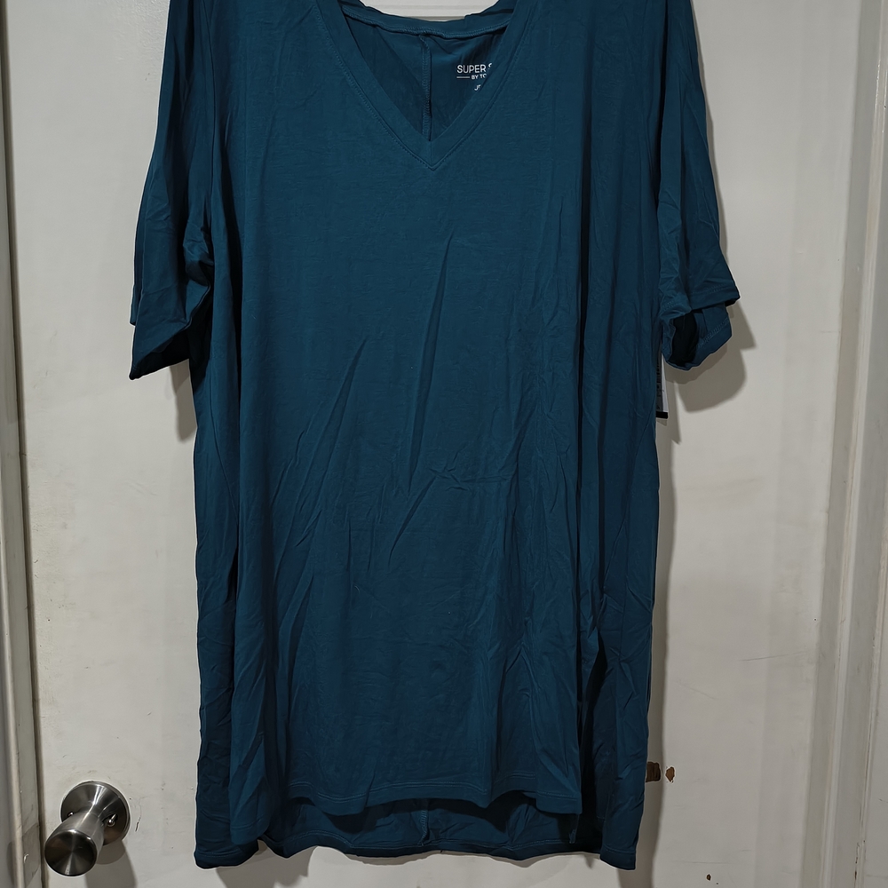 NWT Torrid Teal V-Neck Tunic